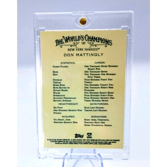 2021 Topps Allen & Ginter Chrome - Don Mattingly #197 Refractor - Picture 5 of 5